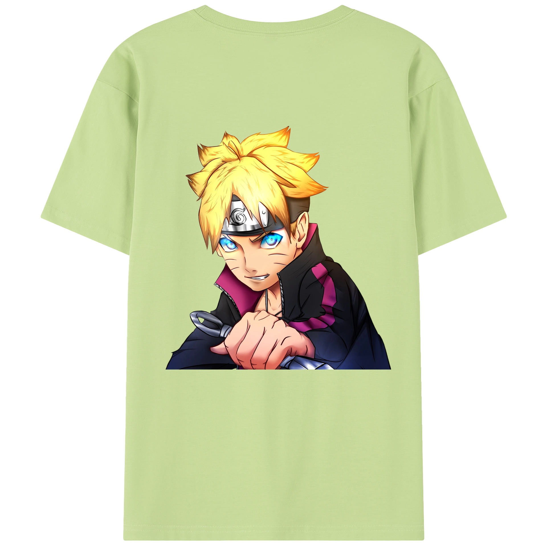 （画像用） NARUTO -ナルト- うずまき ボルト Uzumaki Boruto 綿100％半袖Tシャツ（背面プリント）